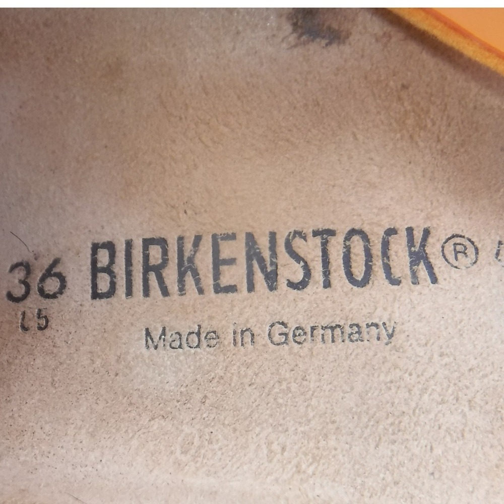 Birkenstock Gizeh Orange‎ Thong Sandals Cork Footbed EU36 US 5 Shoes - Picture 7 of 8